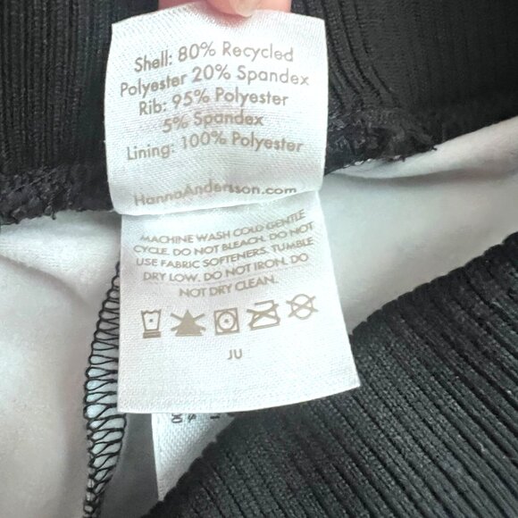 Hanna Andersson Girls Black White Cheetah Spot Jogger Sweatpants Size 8 - Picture 6 of 7